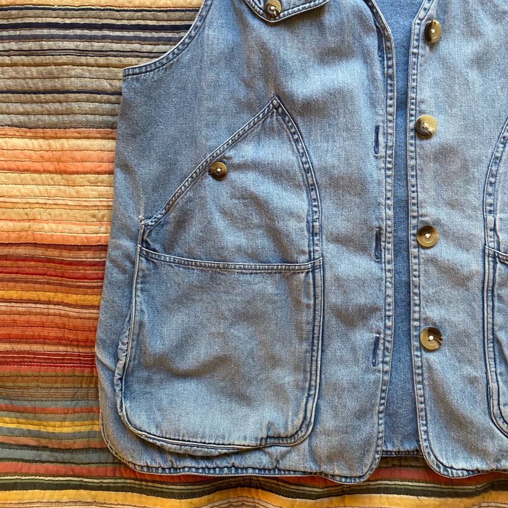 VTG Denim Vest, women’s small - Picture 5 of 7